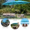 Large Outdoor 15 Feet Umbrella with Double Canopy and Air Vents Strong Metal Frame and Easy Crank